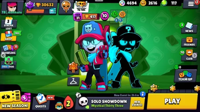 GEMS SPENT 10896 8 MAX LVL BRAWLERS 124 SKINS WHITE WOLF LEON FANGUARD BLUE PITCHER FANG CROWBONE DARK ANGEL COLT EL REY PRIMO GIGANTOPHIS GRAY