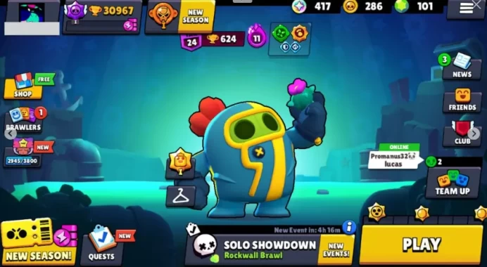 71 Brawlers 30.967 Trophies 63 Skins 5 Legends 23 Mythics 24 Epics 286 Gold 101 Gems 417 Blings