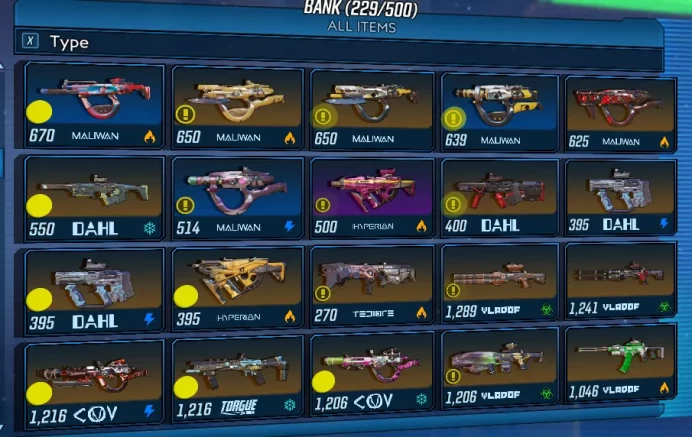 [Steam] Borderlands 3 | All occupations lvl 72 | E Coin/Gold Coin MAX | Guardian Token 999,999,999 |  Warehouse 200 + Weapon | Full Access
