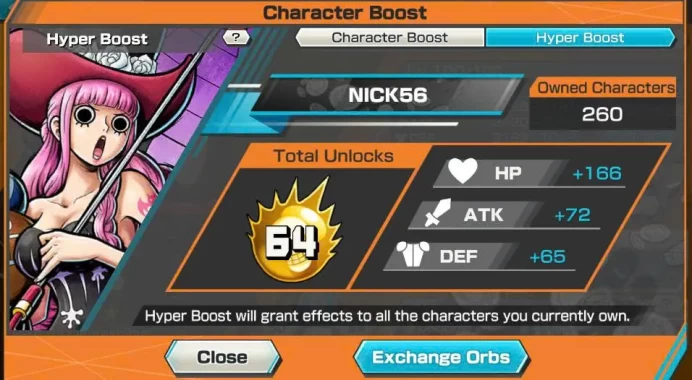 BR547-IOS+Android-Hyber 64+11 Ex(Kuzan+Lucci+Shank v4+Akainu+Roger+Kaido v2+Zoro+Kaido v3+White Beard+Shank v2)+Vip Medal+Many Bounty Fes Max