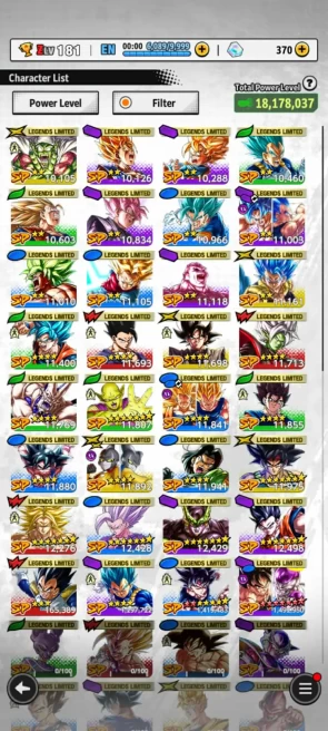 32 Legends- LF GokuFrieza FULL+Goku Uis 9s+new VegetaGohan pur+Cell+beast Gohan+Bardock+broly+piccolo+vegito-ANDROID-IOS-BANDAI (833)