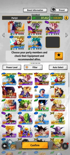 UL Vegito Blue 8s+LF trunk 8s+Zamasu 8s+Rose goku+Some Sparking - ANDROID-IOS-BANDAI (842)