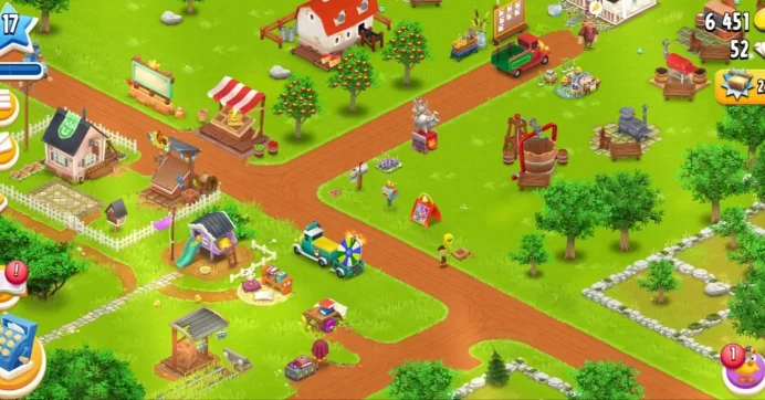 H4◆BEGINNER FARM◆FARM LEVEL 17◆BARN STORAGE: 175◆SILO STORAGE: 150◆52 GEMS