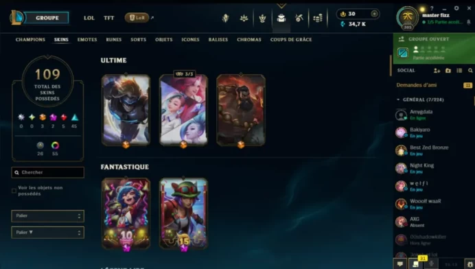 Great personal account since season one/ 3 ultimate skins 109 skins/ full access