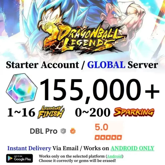 Android 155,000+ Chrono Crystal Accounts - Automatic Delivery - Bandai ID Login