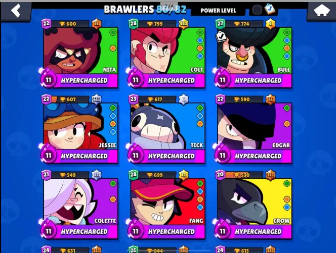【 Brawl Stars 】 35916+ Trophy | 73/81 Brawler | 88 Skin | IOS and Android | Full Access |  Instant Delivery |