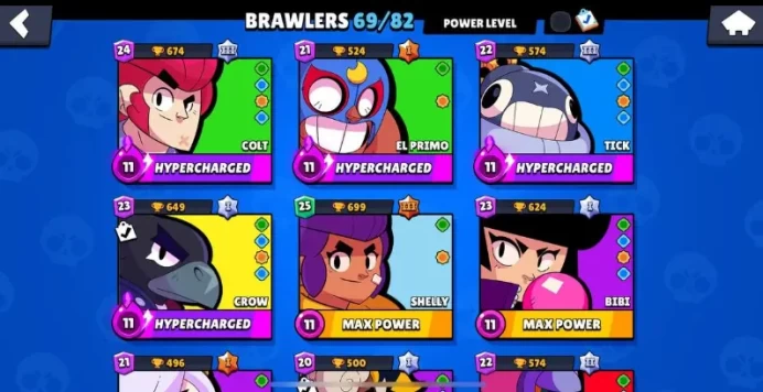 Lvl 139 | 69 Brawlers | 70 Skins | 24K+ Trophies | 55 Gems | Fast Delivery