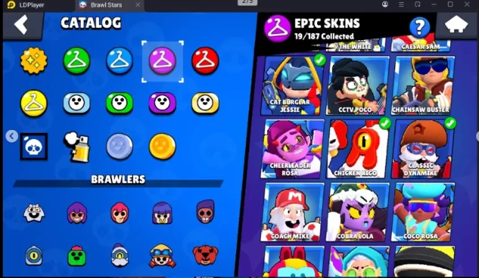 78 SKINS  BELLE 44.321 CUPS  83 BRAWLERS  7 HYPERCHARGED  8 MAX BRAWLERS  CAT BURGLAR FURIOUS MARIPOSA#NBR86