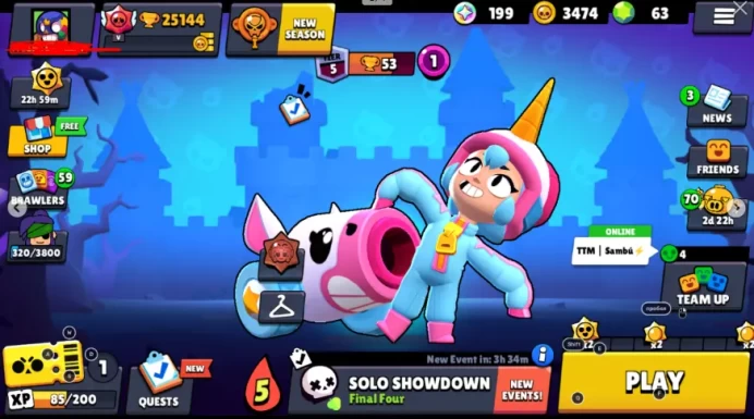 25144 Trophy | 73 Brawlers | 63 GEMS | 3474 Gold | 199 Blings | 92 Skins | Full Access | Instant Delivery | IOS/ANDROID | spc