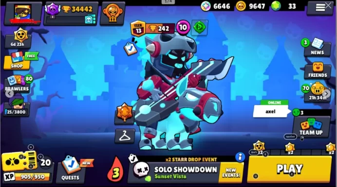34442 Trophy | 83 Brawlers | 33 GEMS | 9647 Gold | 6646 Blings | 95 Skins | Full Access |  Instant Delivery | IOS/ANDROID