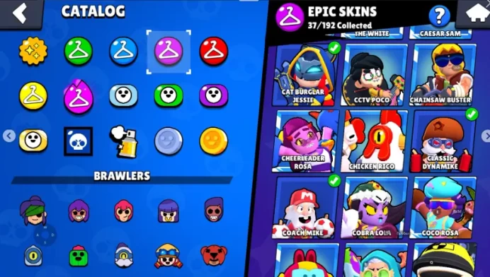 146 SKINS  45.916 TROPHIES  91 BRAWLERS  11 HYPERCHARGED  26 MAX BRAWLERS  CURSED KENJI  INSPECTOR PIANO 