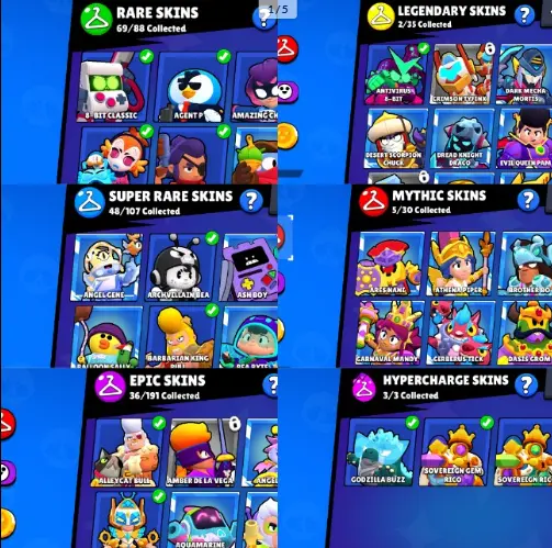 39k TROPHY 31 Max Brawlers 14 Hypercharge 163 Skins