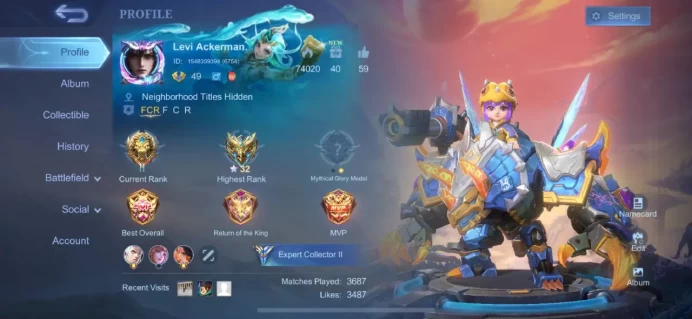 49LVL / 126 SKIN - 85 Heroes Unlocked + 2 PRIME Skin -  / INSTANT DELIVERY Delivery