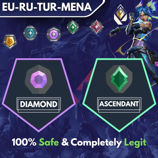 [EU-RU-TR-MENA] DIAMOND → ASCENDANT ◈ Fast & Professional BOOSTING SERVICE ◈ The Price Is Per Division ◈ 24/7 Live service