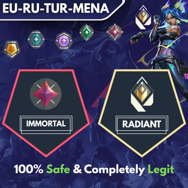 [EU-RU-TR-MENA] IMMORTAL → RADIANT ◈ Fast & Professional BOOSTING SERVICE ◈ The Price is For Full Boost ◈ 24/7 Live service