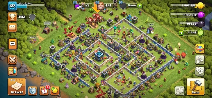 Clash of Clans (Android/iOS) SC ID- [Big Sale] TH 13 - Level 127- Heroes(54/65/31/33) - Build 8 - Cheapest price