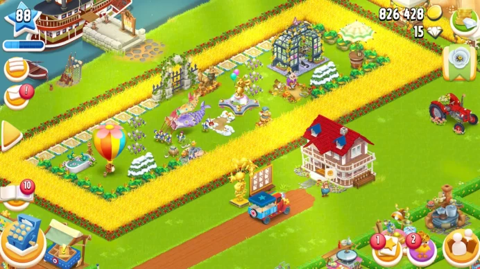 SALE Level 88 barn 2450 silo 1750. Level town 22. Available 350 vouchers-1m coins. Full land main house-fish pond-town.  Beautiful decoration
