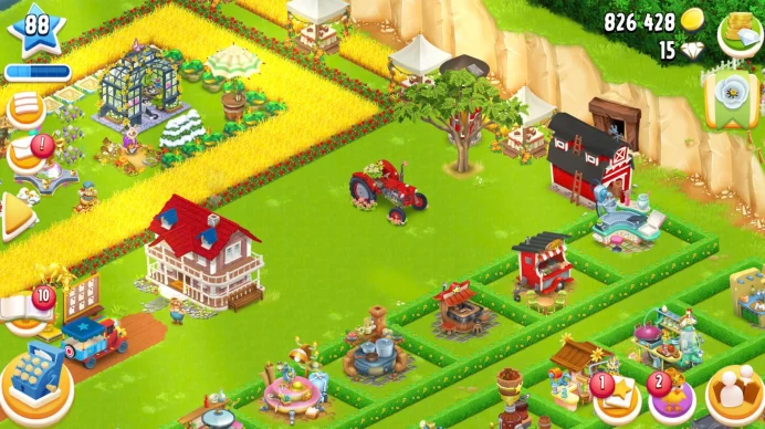 SALE Level 88 barn 2450 silo 1750. Level town 22. Available 350 vouchers-1m coins. Full land main house-fish pond-town.  Beautiful decoration