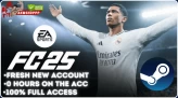 New Steam Account | EA SPORTS FC 25 Standard Edition | 0 Hours Played | Full Original Email Access | Community closure | Instant Delivery 24/7