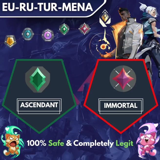 [EU-RU-TR-MENA] ◈ DUO ◈ ASCENDANT → IMMORTAL ◈ Fast & Professional Booster With You as a DUO ◈ The Price Is Per Division ◈ 24/7 Live Service