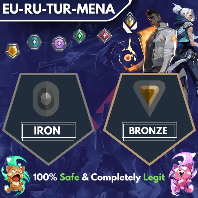 [EU-RU-TR-MENA] ◈ DUO ◈ IRON → BRONZE ◈ Fast & Professional Booster With You as a DUO ◈ The Price Is Per Division ◈ 24/7 Live Service