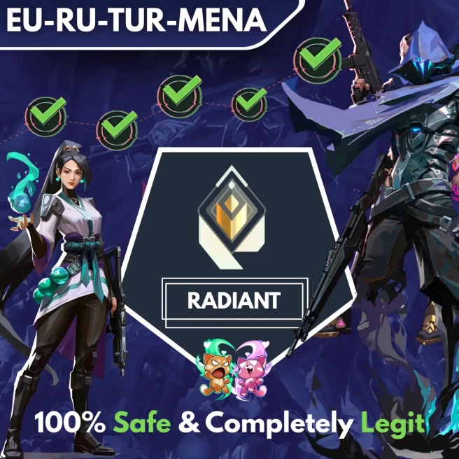 [EU-RU-TR-MENA] ◈ Placement Games ◈ DUO ◈ EX Rank: RADIANT ◈ Fast & Professional Booster With You as a DUO ◈ The Price Is Per One Game ◈ 24/7