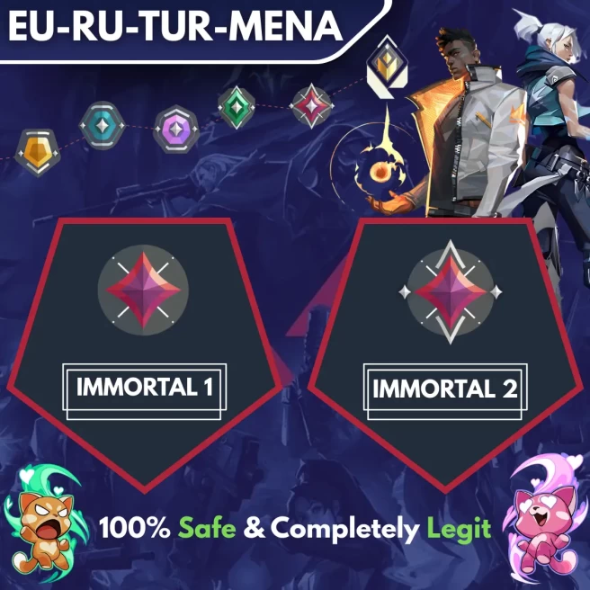 [EU-RU-TR-MENA] ◈ DUO ◈ IMMORTAL 1 → IMMORTAL 2 ◈ Fast & Professional Booster With You as a DUO ◈ High Radiant Employees ◈ 24/7 Live Service