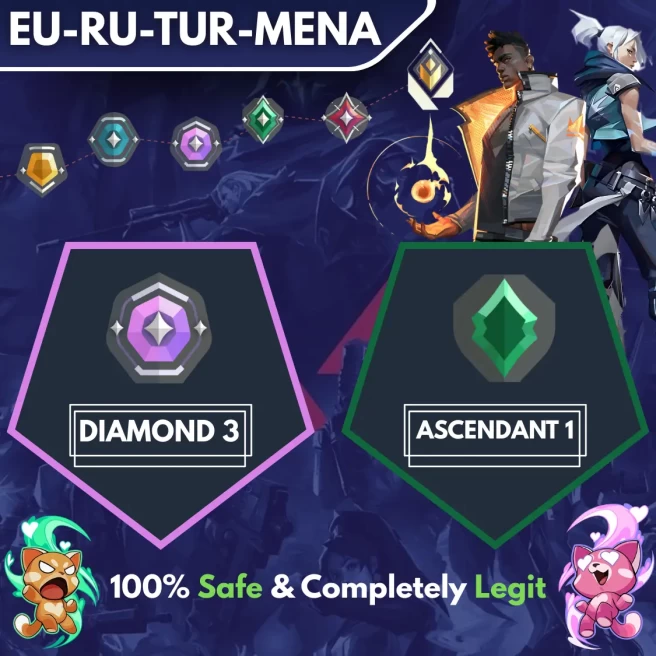 [EU-RU-TR-MENA] ◈ DUO ◈ DIAMOND 3 → ASCENDANT 1 ◈ Fast & Professional Booster With You as a DUO ◈ High Radiant Employees ◈ 24/7 Live Service