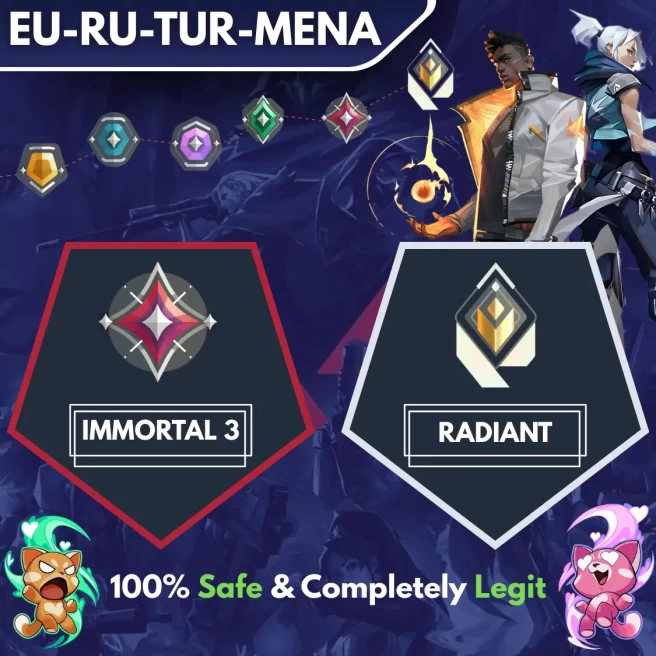 [EU-RU-TR-MENA] ◈ DUO ◈ IMMORTAL 3 → RADIANT ◈ Fast & Professional Booster With You as a DUO ◈ High Radiant Employees ◈ 24/7 Live Service