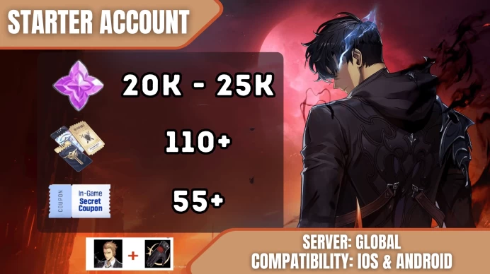 [Global] 20K - 25K Essence Stones | 110 Single Pull Tickets | 55 Special Vouchers | SSR Oh Jin-cheol | IOS & ANDROID | Instant Delivery