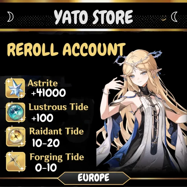 [EU] REROLL ACCOUNT | 41000 - 42000 Astrite | +100 Lustrous Tides | FULL ACCESS | AR +40