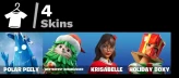 [PC] 4 skins|Polar Peely|Winterfest Bushranger|Krisabelle|Holiday Boxy|Datafiber Chargepack|Spectra Protector|Electric Shredder|200 VB  7.15.1