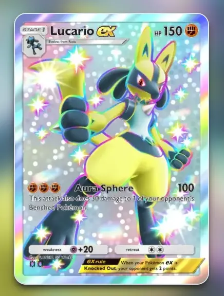 Instant | Global｜600+ Draw | Foil Card: EX Lucario | 23~30 Pokémon Gold | 1100~1250 Pack Hourglass | 1100~1250 Wonder Hourglass