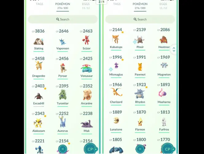 LEVEL 31(TEAM INSTINCT) 276/300 Pokemon 12 Shiny 7 Legendary 131570 Stardust 116 Pokecoins 449/500 Items Instant Delivery
