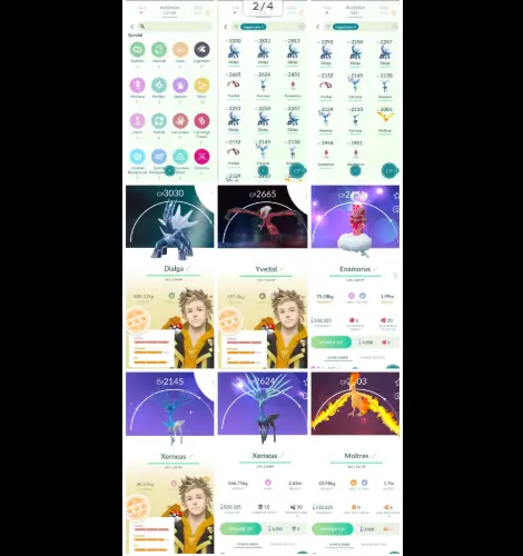 e196 2 Shiny Xerneas Dialga 3K 17 Legendary 18 Shiny Moltres Yveltal Enamorus Mythical Deoxys All tradable Pokemons