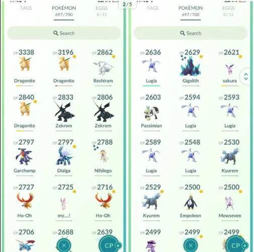 LEVEL 37 TEAM INSTINCT 697/700 Pokemon 171 Legendary 56 Shiny 1150913 Stardust 899 Pokecoins 953/800 Items Instant Delivery