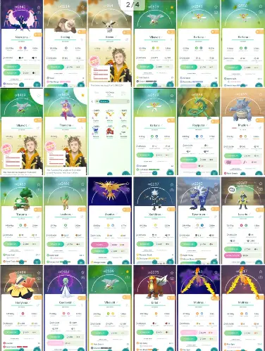 L41(Instinct)345/450 260Shiny 26Legendary 20Hundo 10Shundo 6Shiny&Legendary 4MStardust 9Mythical 4Event NC Available Items 467/550 6Shadow 4Mega