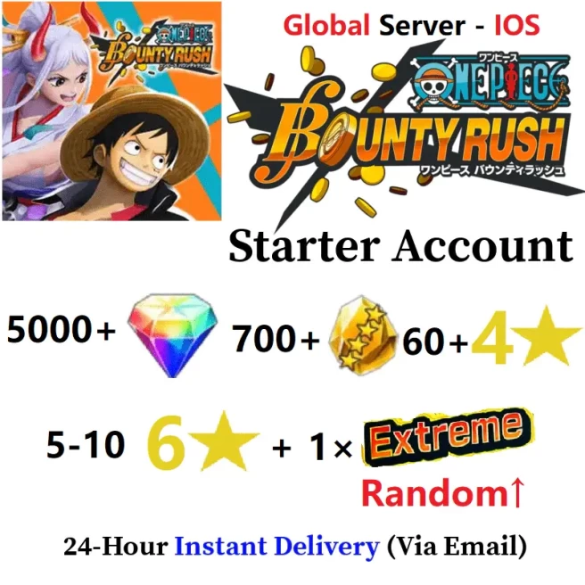 [Global - IOS] 1 EX Character(Random) + 5000+ Rainbow Diamonds + 700+ Gold Fragments + 5-10 6 Star Characters