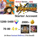 [Global - IOS] 5200-5400 Rainbow Diamonds + 2000+ Gold Fragments + EX Kizaru Trailer + 70-80 4 Star Character - Starter Accounts
