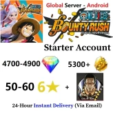 [Global - Android] 4700-4900 Rainbow Diamonds + 5300+ Gold Fragments + EX Kizaru Trailer + 50-60 6 Star Character - Starter Accounts