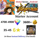 [Global - Android] 4700-4900 Rainbow Diamonds + 3600+ Gold Fragments + EX Kizaru Trailer + 35-45 6 Star Character - Starter Accounts