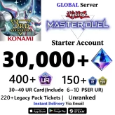 [Global] Starter Accounts with 30,000+ Gems & 400~500 UR CP & 30~40 UR Card(include 6~10 PSER UR) & 220+ Tickets & Unranked
