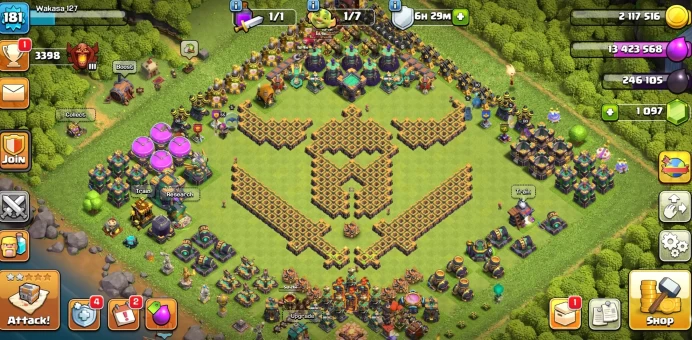 TH14 (99% MAX)!! 4 MAX HEROES!! MAX WALLS & DEFENCE!! 5 EPIC EQP(3 EPIC MAX)!!7 HERO SKINS (2 LEGENDARY) !! HIGH BUILDER BASE!! INSTANT DELIVERY