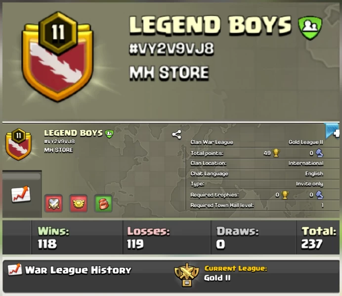 LEGEND BOYS !! LEVEL 11 !! GOLD 2 !! Win 118 Loss 119 !! VERY CHEAP & FAST DELIVERY