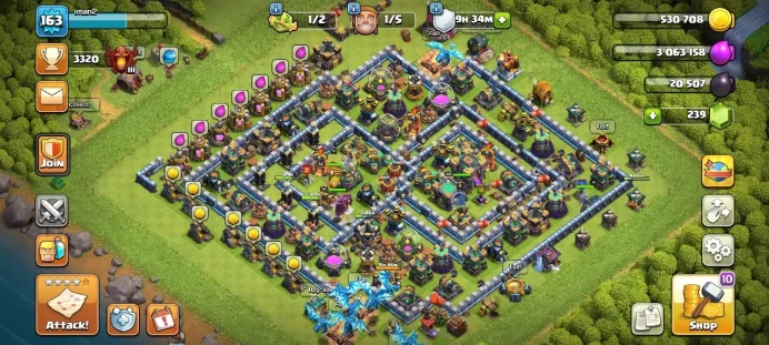 Th 14 / LeveL 163 / Gems 239 / Heroes (42 49 41 19 8) / CN 1000 / code 463