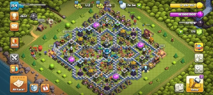 Th 13 / LeveL 154 / Gems 175 / Heroes (53 65 45 33 11) / CN 1000 / code 464