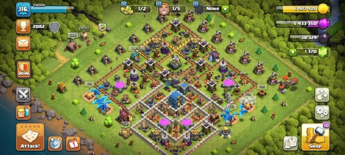 Th 12 / LeveL 116 / Gems 1370 / Heroes (31 42 23 20) / CN 500 / code 465