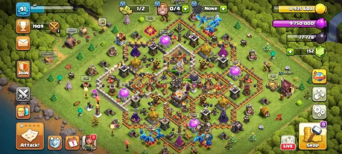 Th 11 / LeveL 91 / Gems 152 / Heroes (45 50 21 20) / CN 500 / code 466