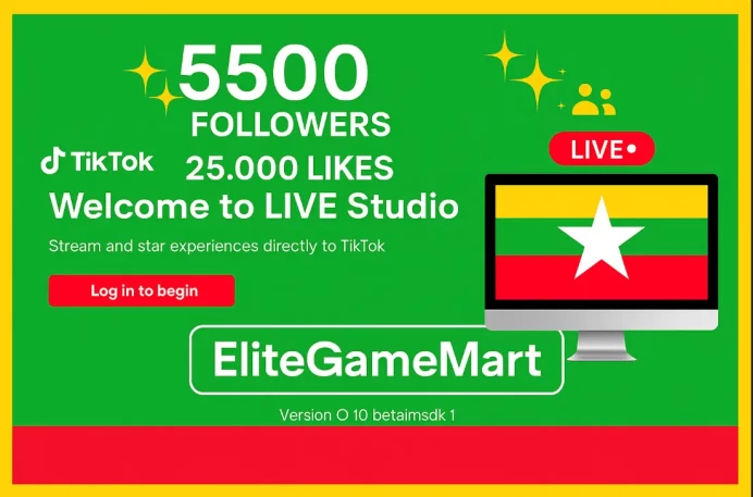 Myanmar | Account | TikTok Real 5.500 Followers + Real 23.000 Likes | Live Studio + live Phone | Full Mail Access