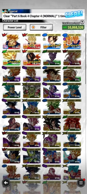 ANDROID ONLY-9.5K Chrono Crytals+LF ss3 Vegeta 7S+super 17+new Sp Majin kuu 12S-BANDAI (599)